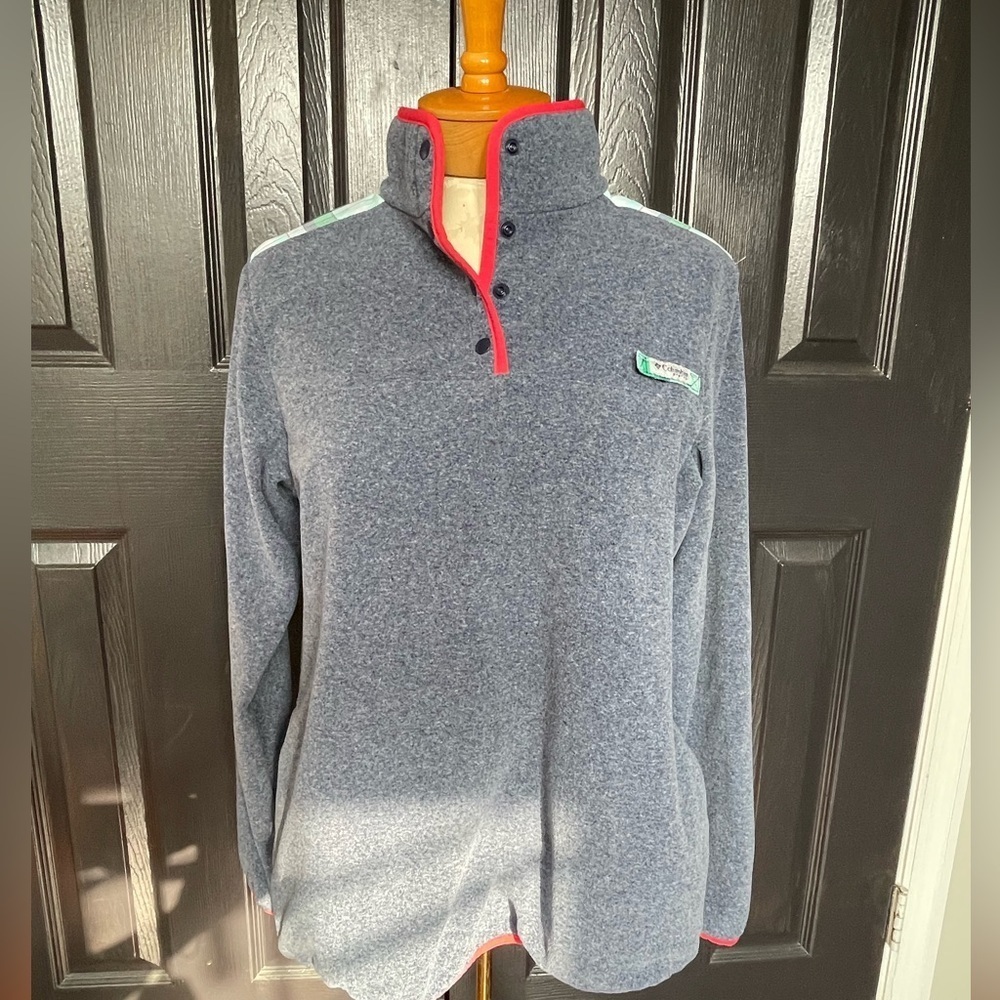 Columbia 1/4 Zip Pullover with Plaid